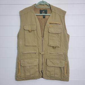 Orvis Men's Tan Fishing Vest and Hunting Mesh Back Safari. Size: L‎